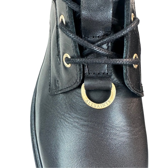 ALLSAINTS Women’s Beth Leather & Canvas Tall Platform Boots Size:6 US/ 36 EU NEW - Picture 12 of 16